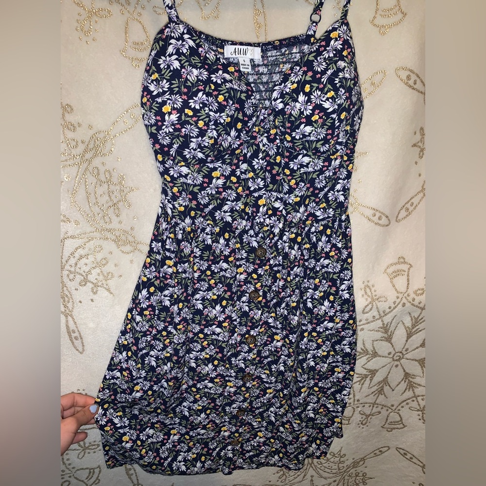 Navy floral dress